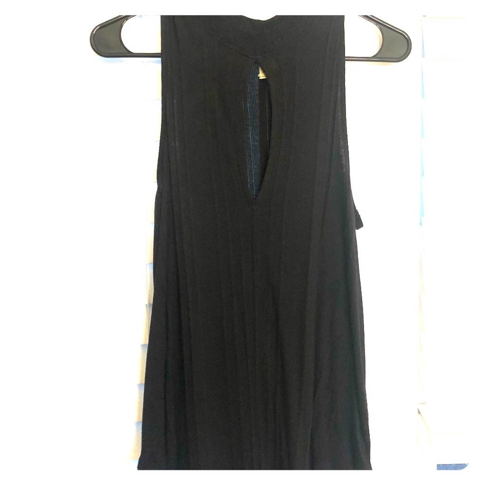 Free People Black Keyhole Tank